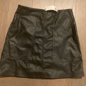 H&M faux leather skirt